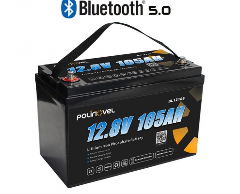 Polinovel 12V 105AH Bluetooth lithium battery