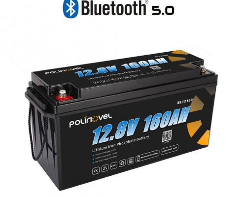 Polinovel 12V 160AH Bluetooth lithium battery