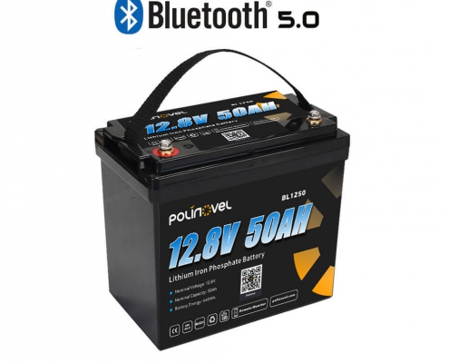 Polinovel 12V 50AH Bluetooth lithium battery