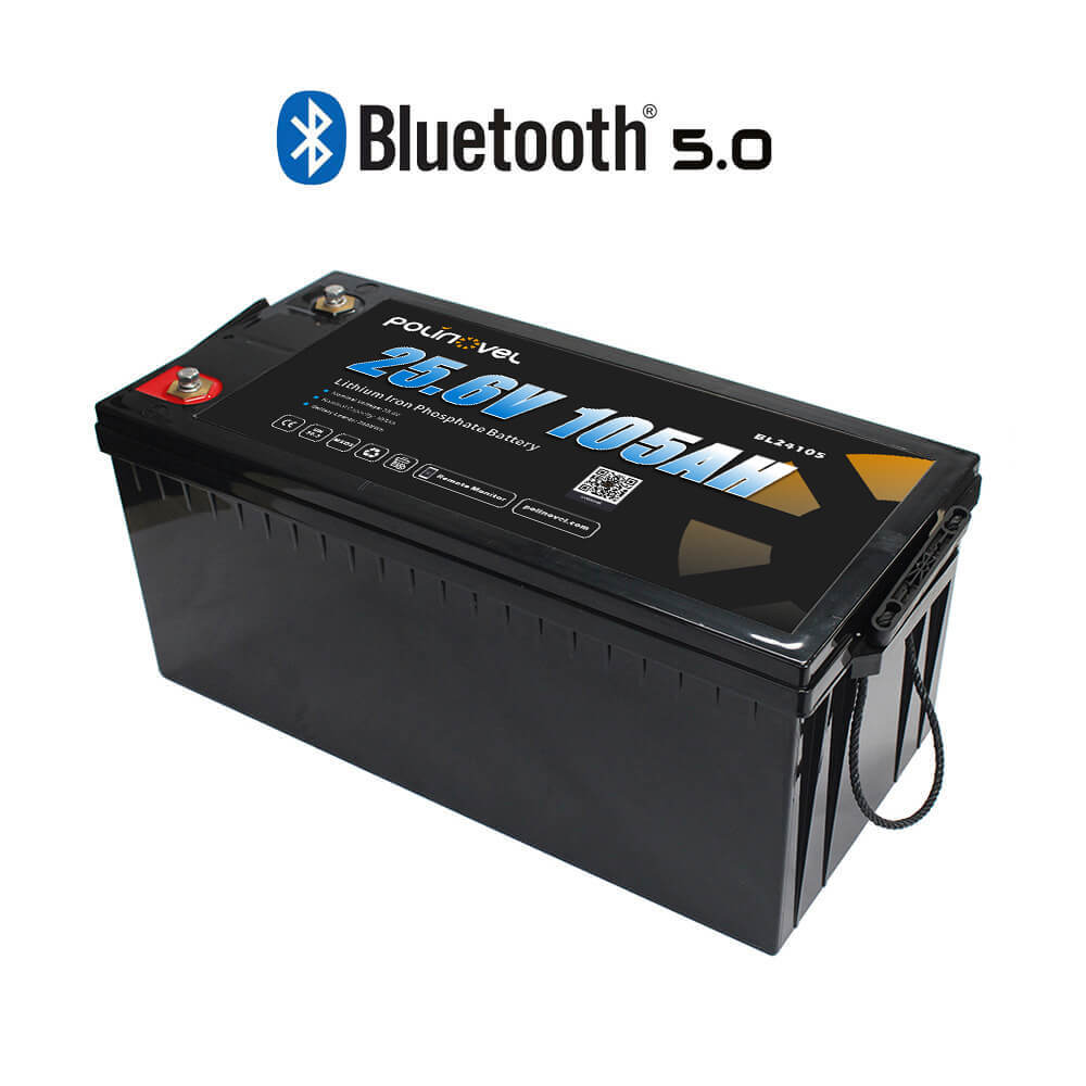 Polinovel 24V 105AH Bluetooth lithium battery