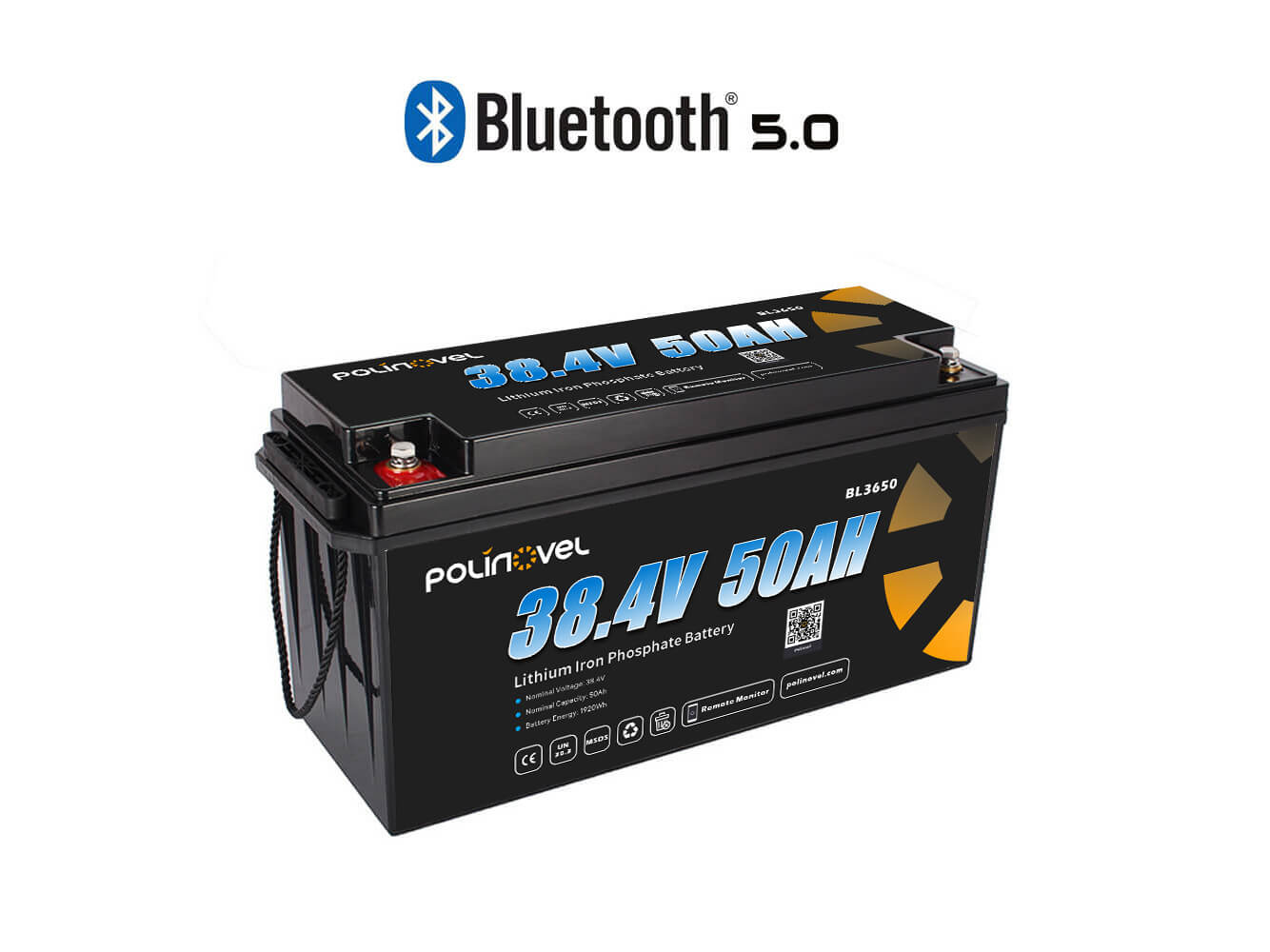 Polinovel 36V 50AH Bluetooth lithium battery