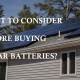 Solar Battery Buying Tips
