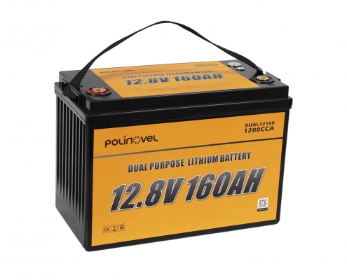 Polinovel 12V 160Ah Dual Purpose Lithium Battery