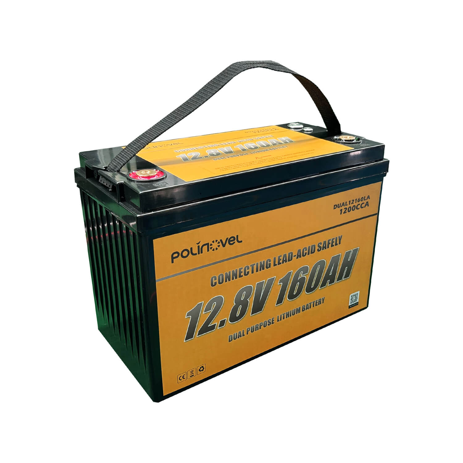 Polinovel 12V 160Ah Dual Purpose Lithium Battery DUAL12160LA