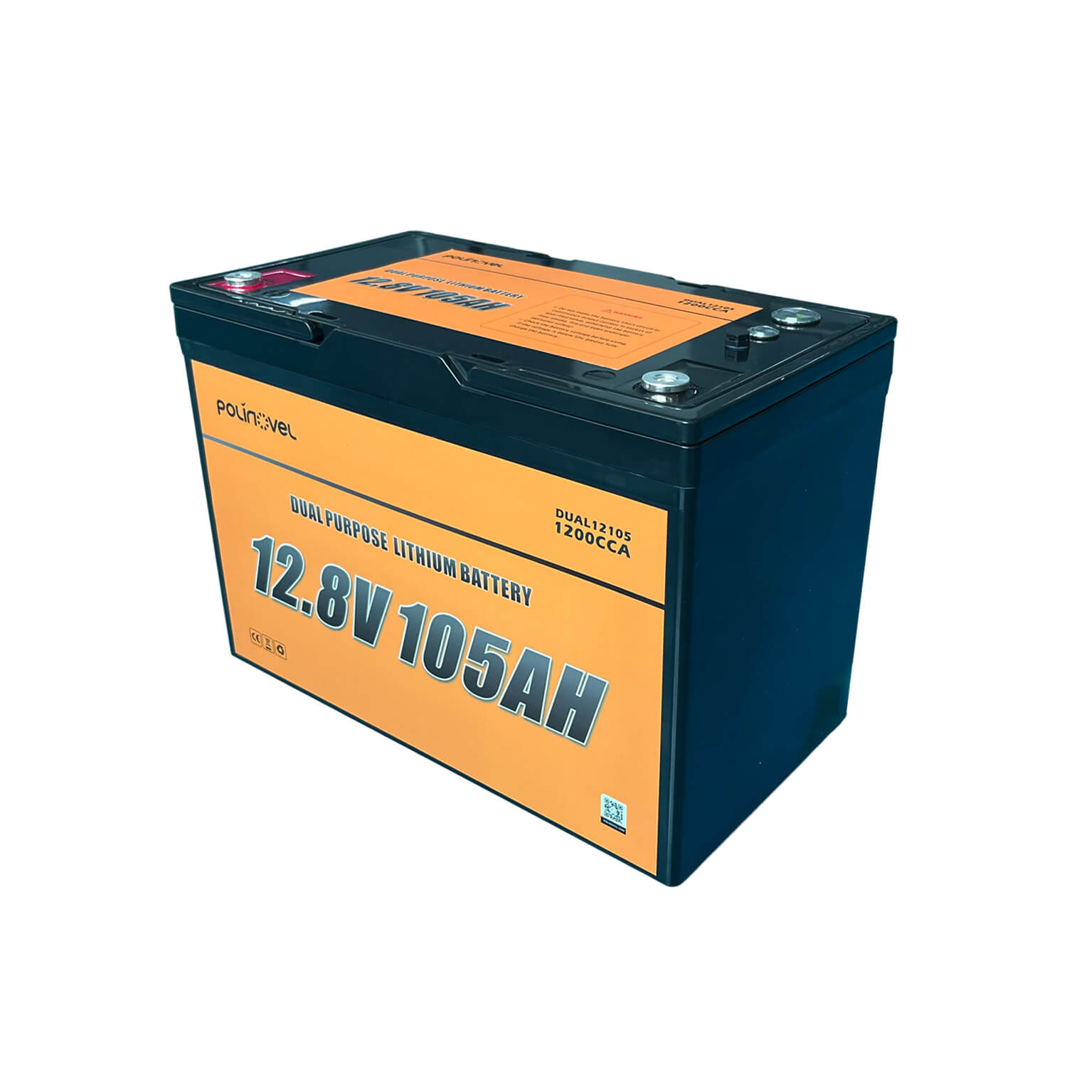 Polinovel 12V 105AH dual purpose lithium battery